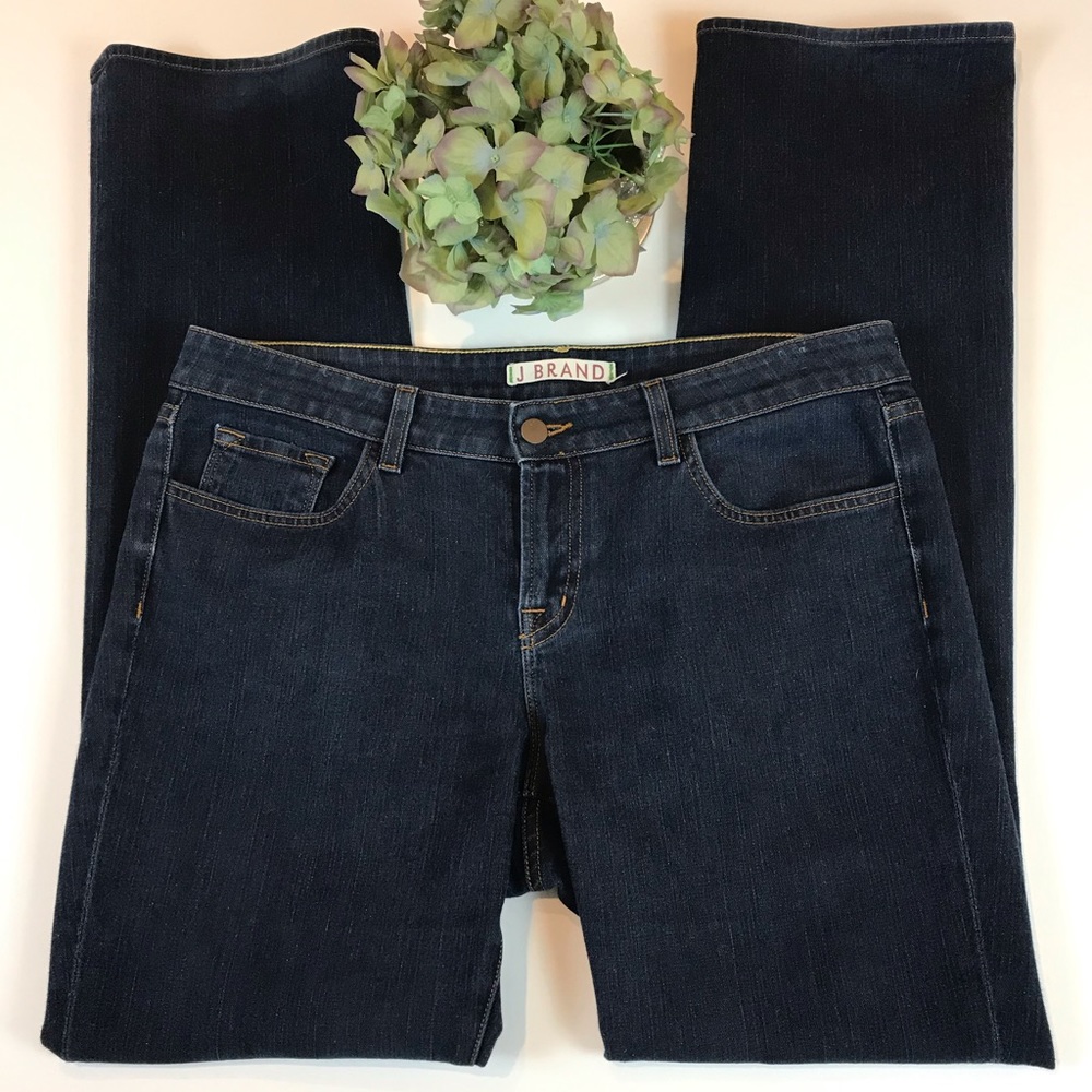 J Brand Dark Denim Straight Leg Jeans - Size 33